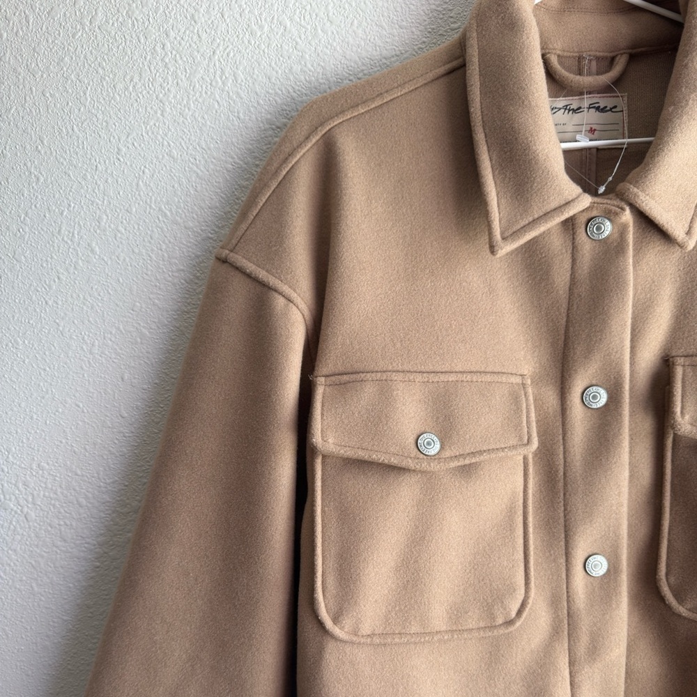 FREE PEOPLE We the Free Lola Shirt Jacket - Camel - Picture 6 of 12